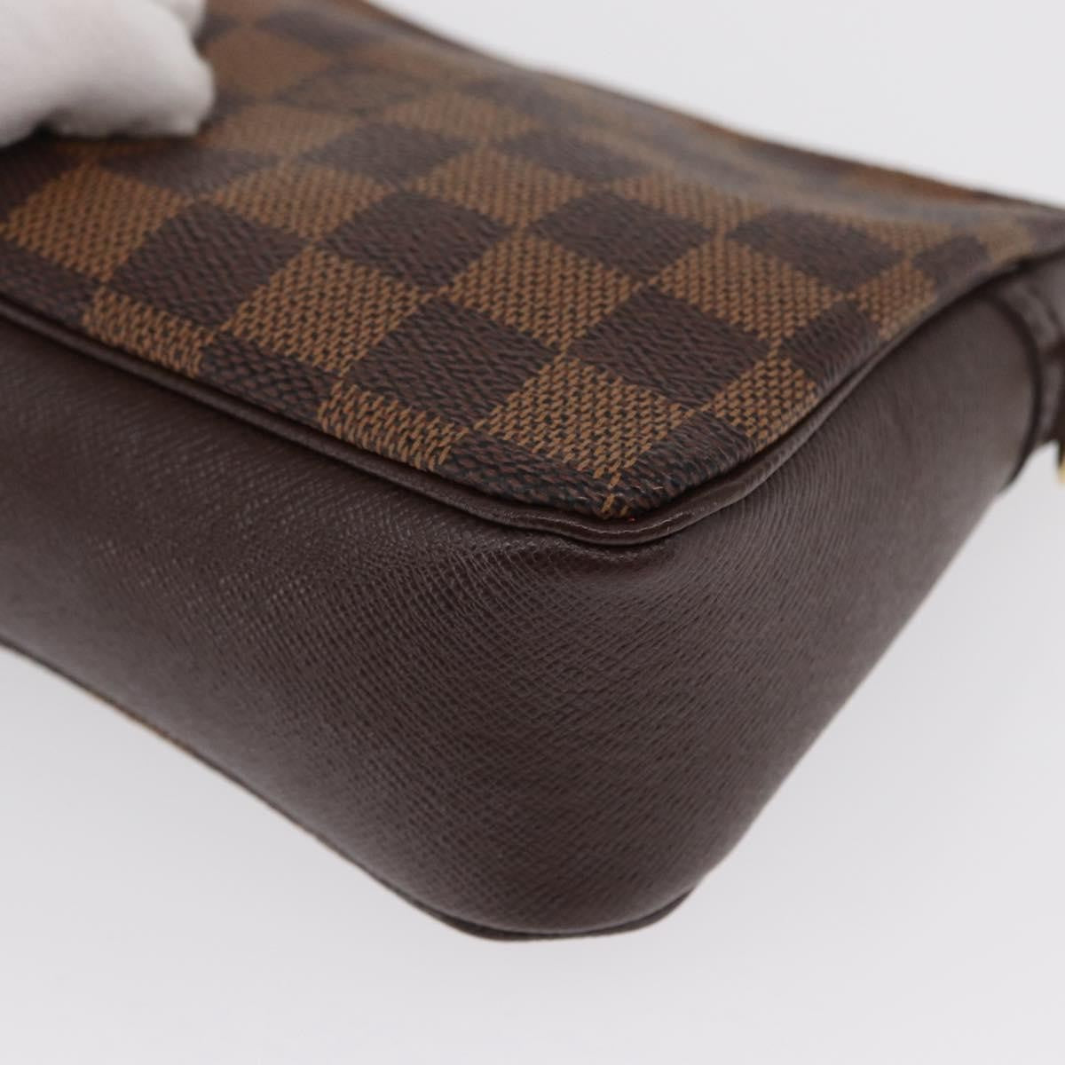 Louis Vuitton Trousse Make Up Bag Damier, BROWN, CANVAS, Clutche & pouche