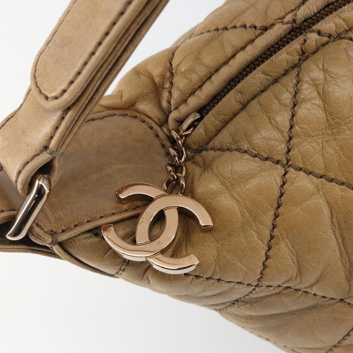 Chanel Cloudy Bundle Hobo Quilted Lambskin, BROWN, LEATHER, Handbag