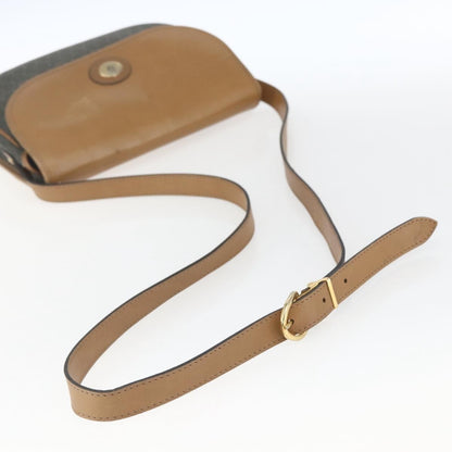 Christian Dior Vintage Honeycomb Flap Crossbody Bag Canvas and Leather, KHAKI, CANVAS, Shoulder bag