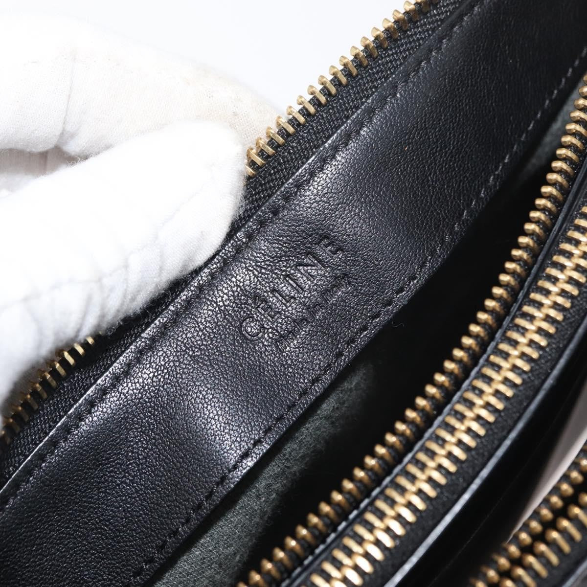 Celine Trio Crossbody Bag Leather, Black, Leather, Shoulder Bag