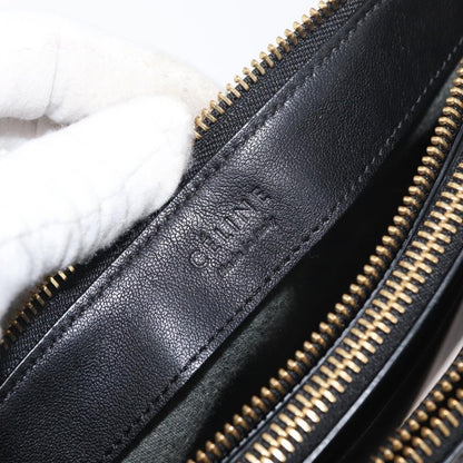 Celine Trio Crossbody Bag Leather, Black, Leather, Shoulder Bag