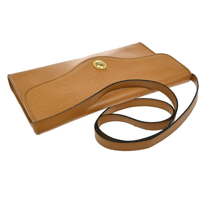 Christian Dior Vintage CD Logo Shoulder Bag Leather, BROWN, LEATHER, Shoulder bag