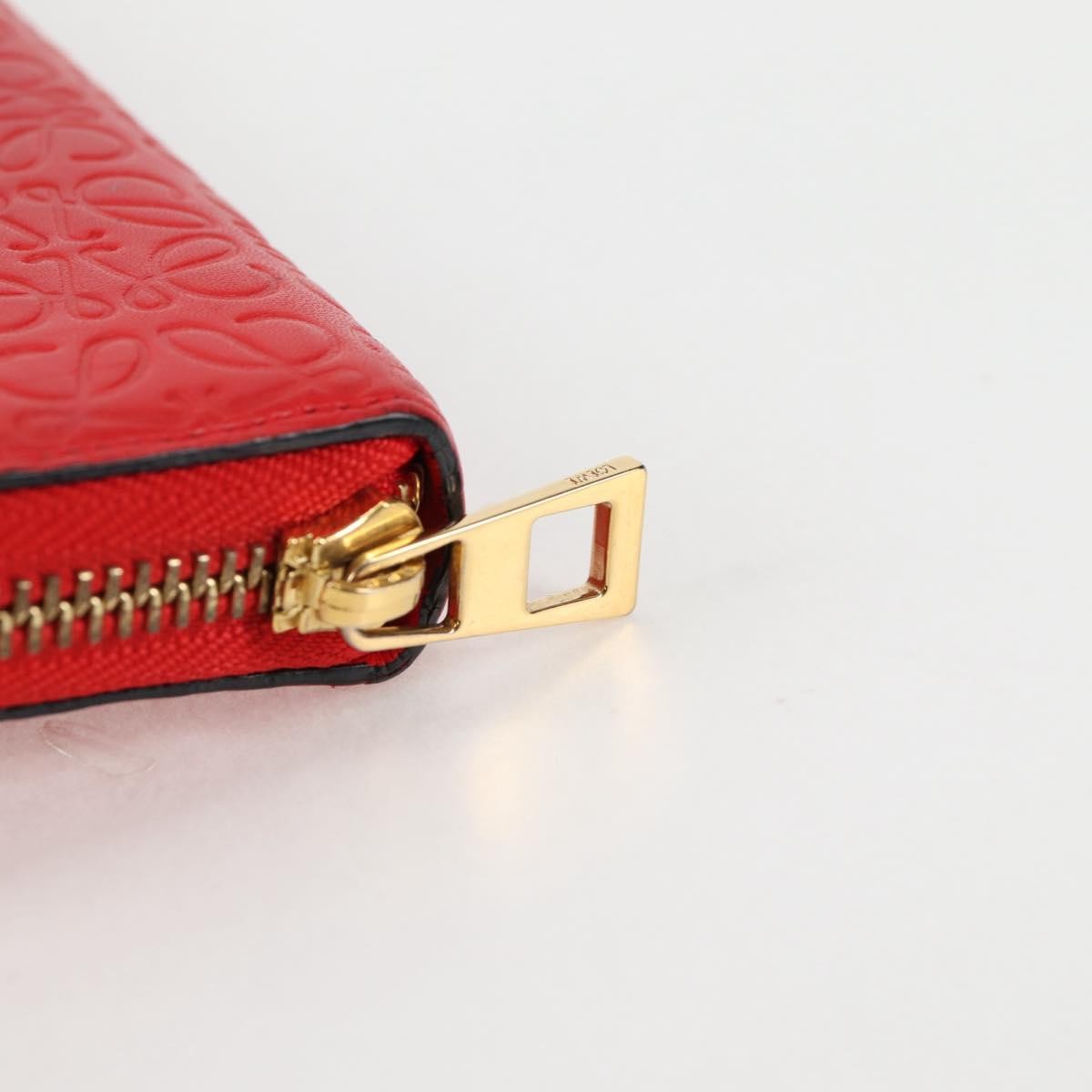 Loewe Anagram Wallet Leather, RED, LEATHER, Wallets
