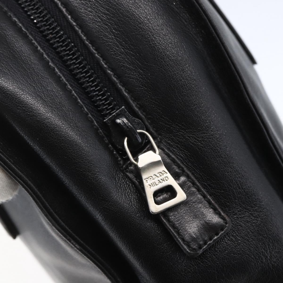 Prada Vintage Shoulder Bag Leather, BLACK, LEATHER, Shoulder bag