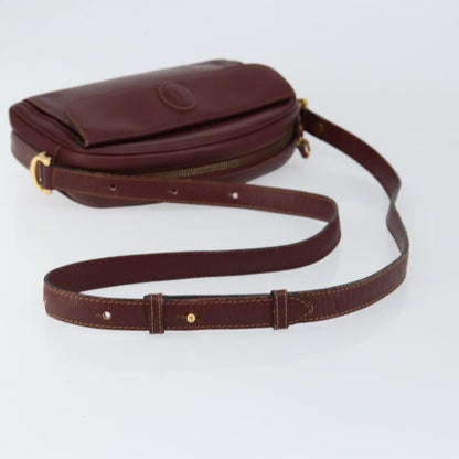 cartier Must de Cartier Shoulder Bag Leather, BURGUNDY, LEATHER, Shoulder bag