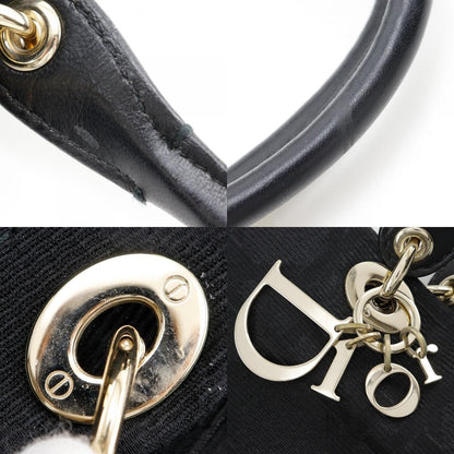 Christian Dior Lady cannage Matelassé, BLACK, CANVAS, Tote bag