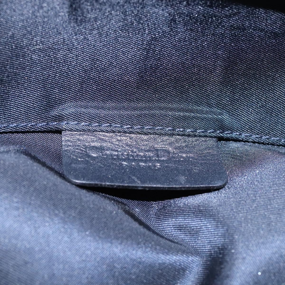 Christian Dior Vintage Saddle Coin Purse Diorissimo Canvas, NAVY, CANVAS, Clutche & pouche