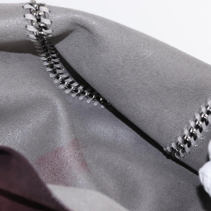 Stella McCartney Falabella Reversible Tote Shaggy Deer, BURGUNDY, POLYESTER, Tote bag