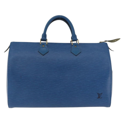 Louis Vuitton Speedy Handbag Epi Leather, Blue, Leather, Handbag