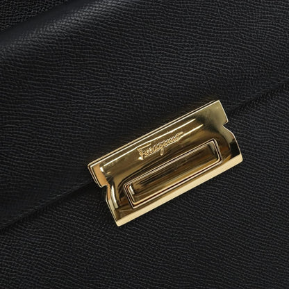 Salvatore Ferragamo Vintage Handbag Leather, Black, Leather, Handbag