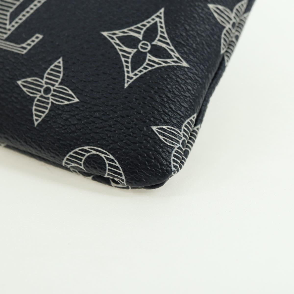 Louis Vuitton Pochette Apollo Limited Edition Upside Down Monogram Ink, Navy, Canvas, Clutch