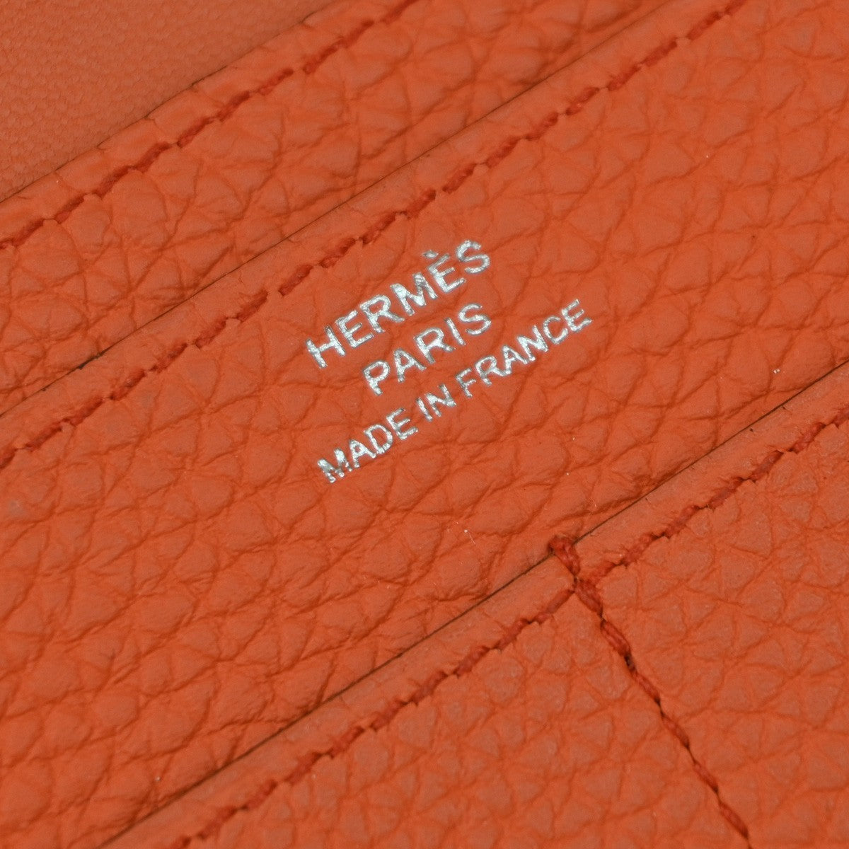 Hermes Dogon Duo Combined Wallet Leather, ORANGE, LEATHER, Wallets
