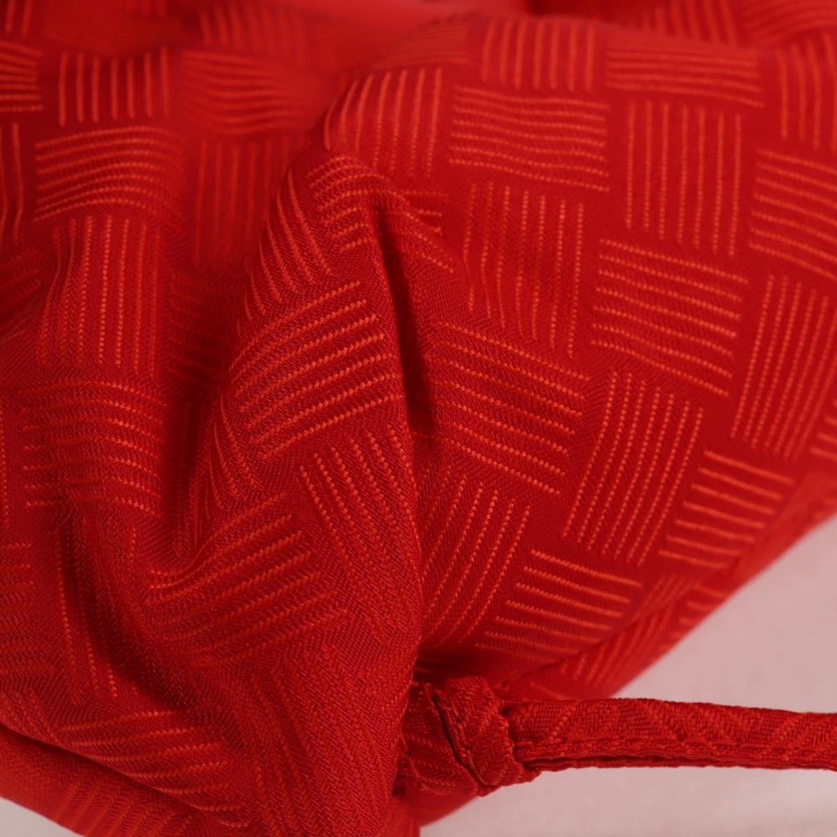 Bottega Veneta Point Shoulder Bag Chunky Knit Fabric, Red, Nylon, Shoulder Bag