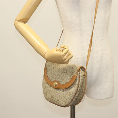 Christian Dior Vintage Honeycomb Shoulder Bag Canvas, BEIGE, CANVAS, Shoulder bag