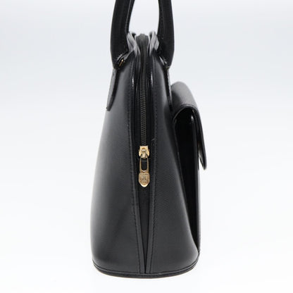 Celine Circle Logo Handbag Leather, BLACK, LEATHER, Handbag
