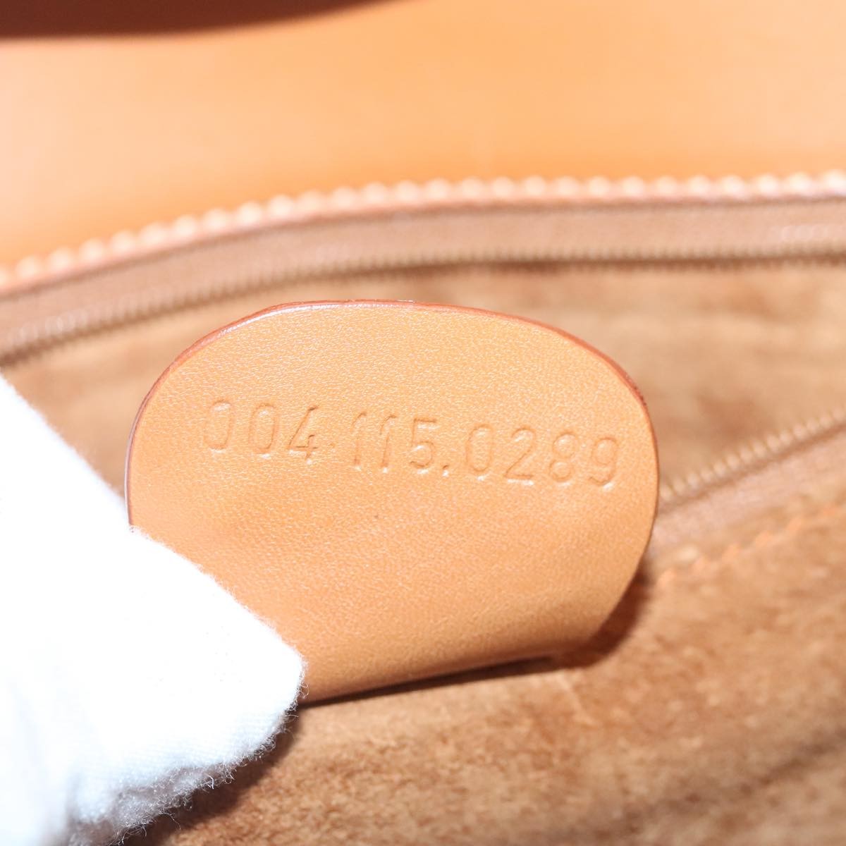 Gucci Vintage Shoulder Bag Leather, BEIGE, LEATHER, Shoulder bag