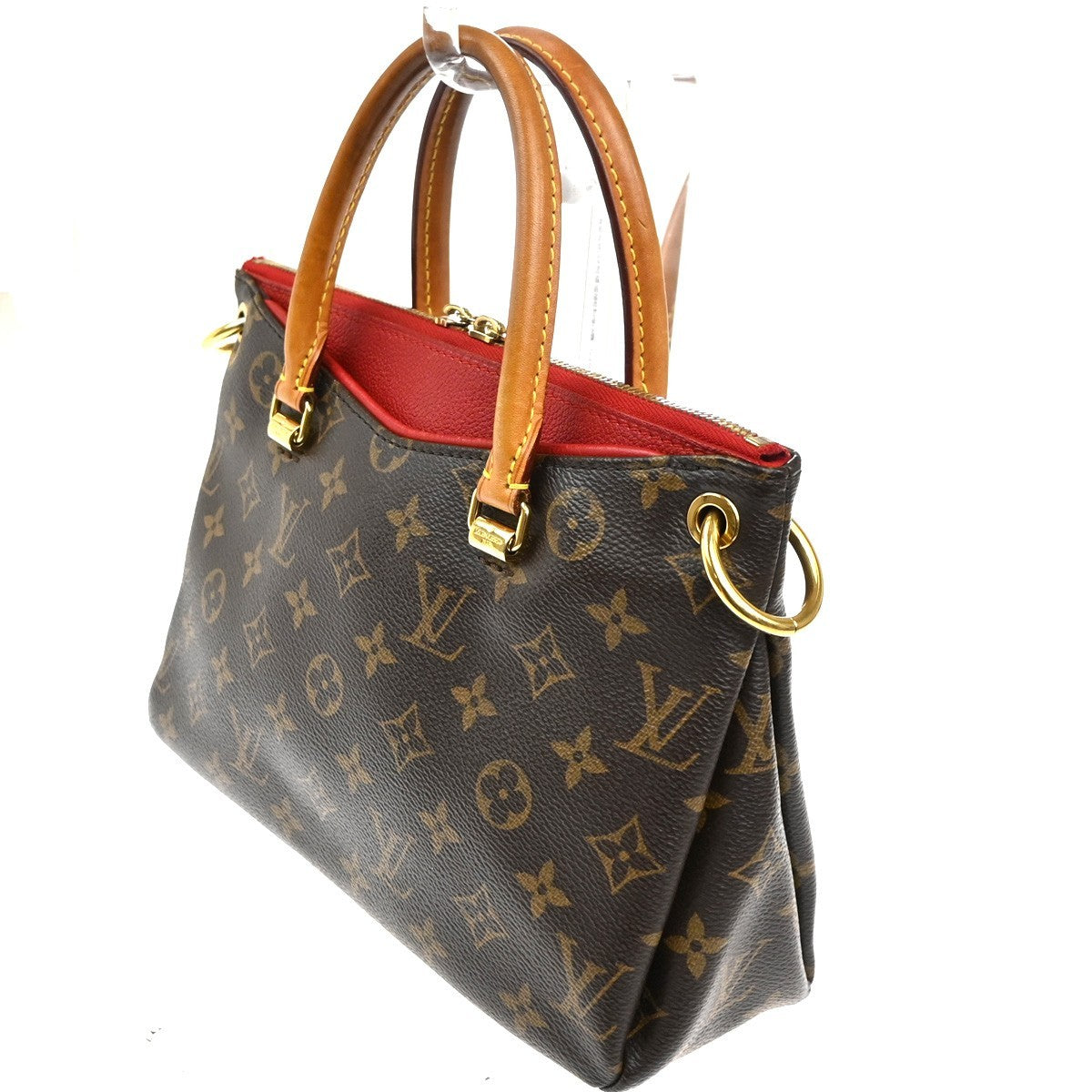 Louis Vuitton Pallas Tote Monogram Canvas with Leather, BROWN, CANVAS, Handbag