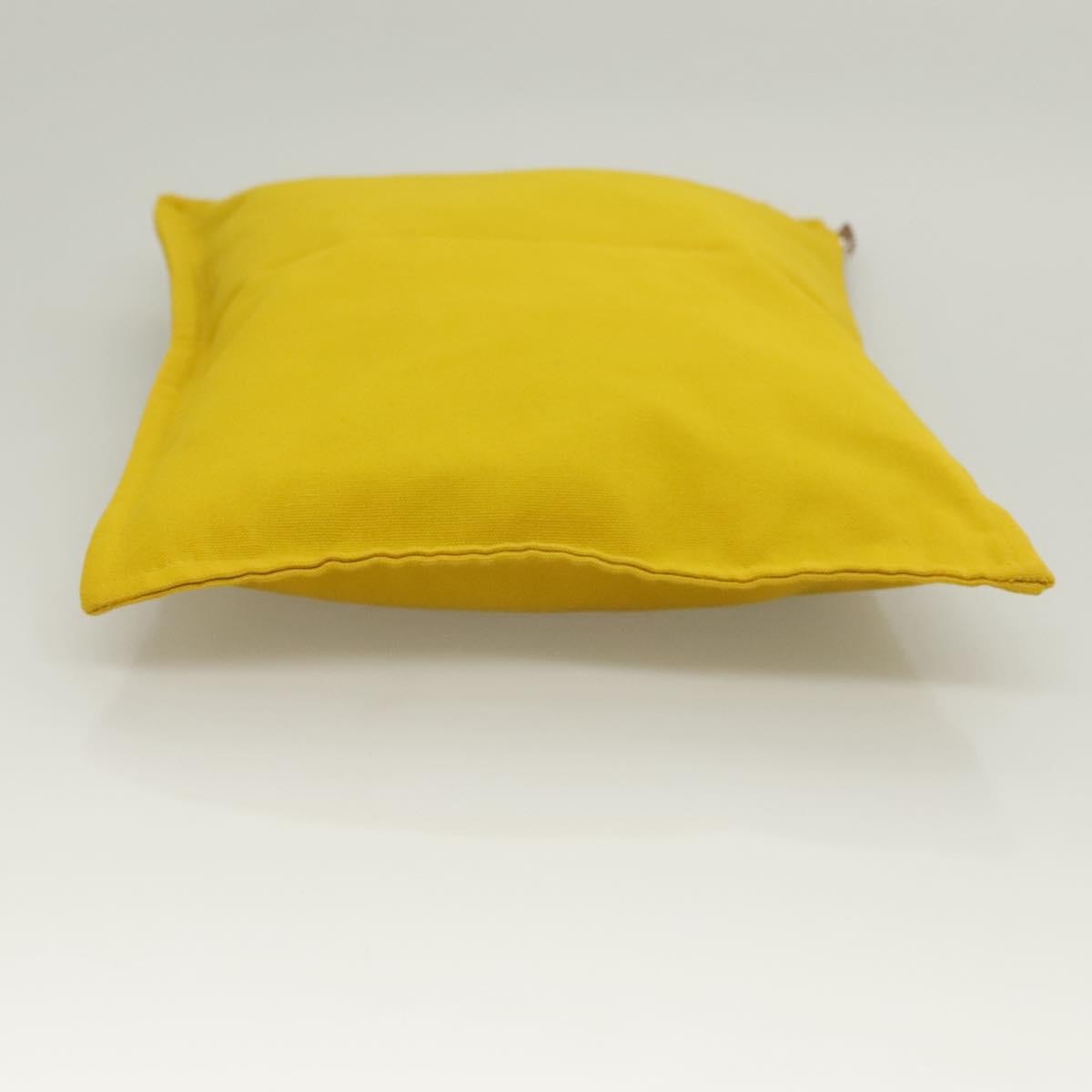 Hermes Bora Bora Pouch Toile, YELLOW, CANVAS, Clutche & pouche