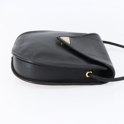 Saint Laurent Vintage Shoulder Bag Leather, BLACK, LEATHER, Shoulder bag