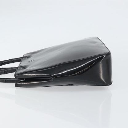 Gucci Vintage Bamboo Handle Bag Patent leather, BLACK, PATENT_LEATHER, Handbag
