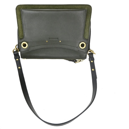 Chloe Roy Shoulder Bag Leather, Black, Suede, Shoulder Bag