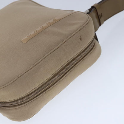 Prada Vintage Shoulder Bag Canvas, BEIGE, CANVAS, Shoulder bag
