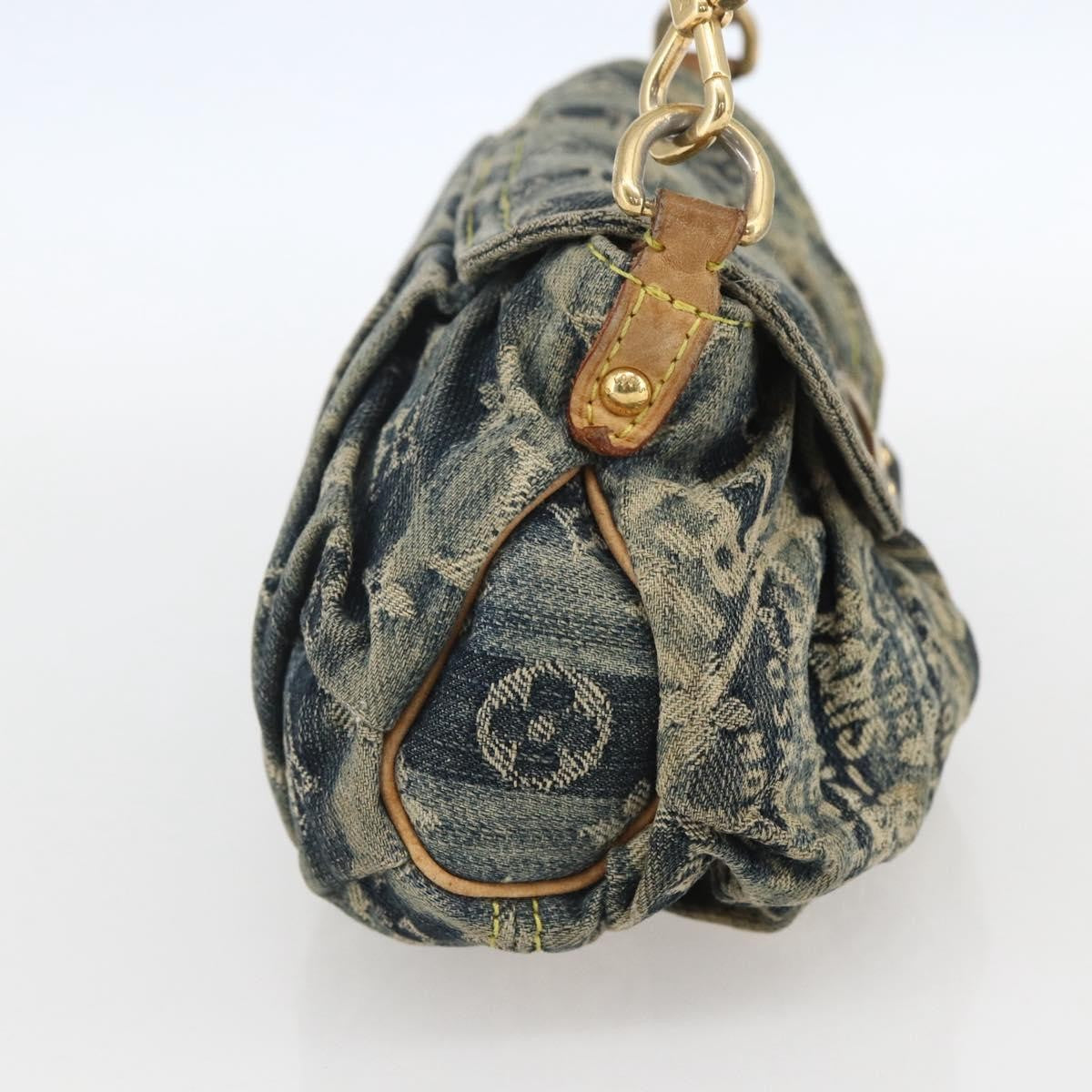 Louis Vuitton Pleaty Raye Handbag Striped Monogram Denim, BLUE, DENIM_JEANS, Shoulder bag