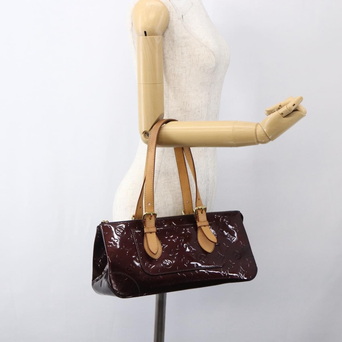 Louis Vuitton Rosewood Avenue Handbag Monogram Vernis, BURGUNDY, PATENT_LEATHER, Shoulder bag