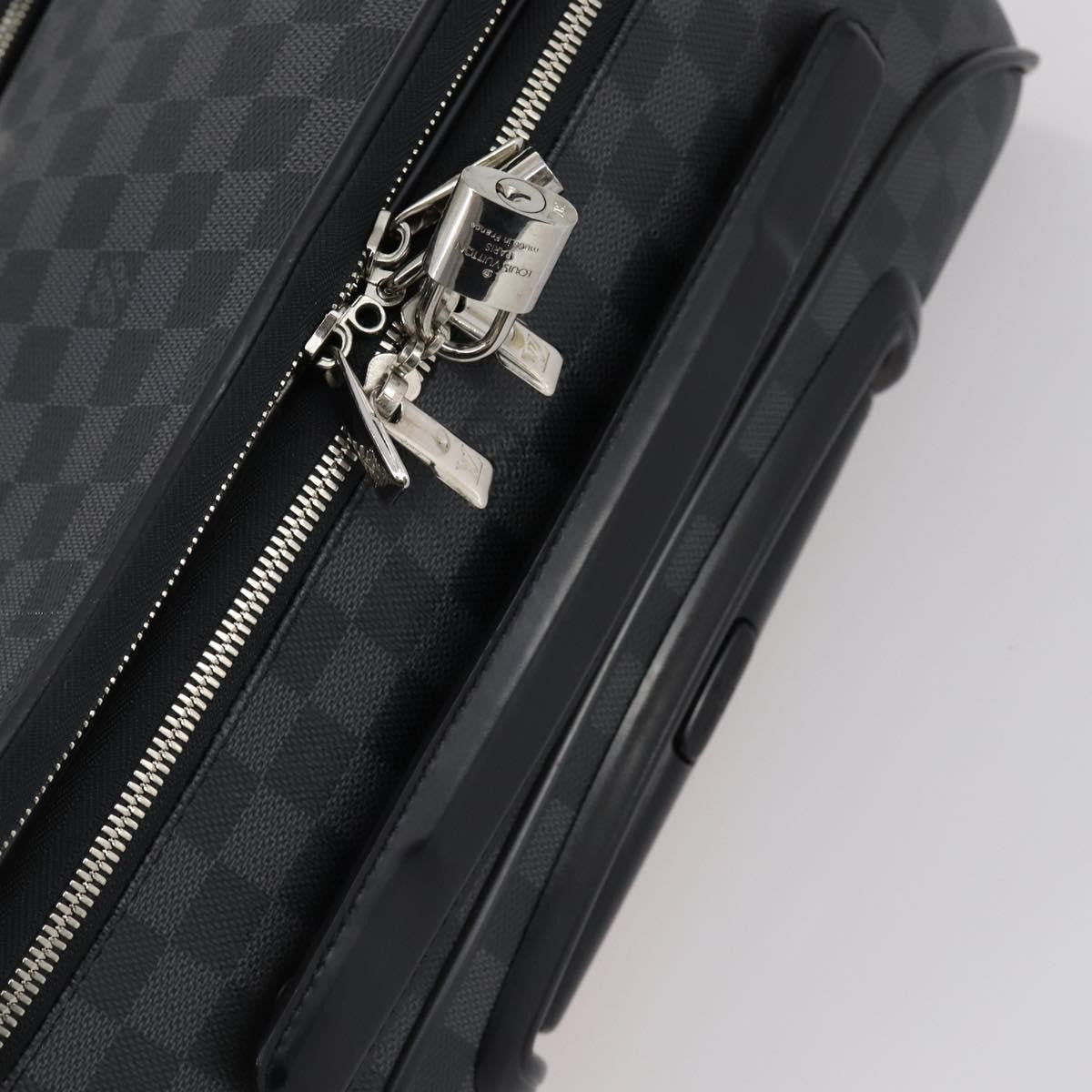 Louis Vuitton Pegase Luggage Damier Graphite, BLACK, CANVAS, Travel bag