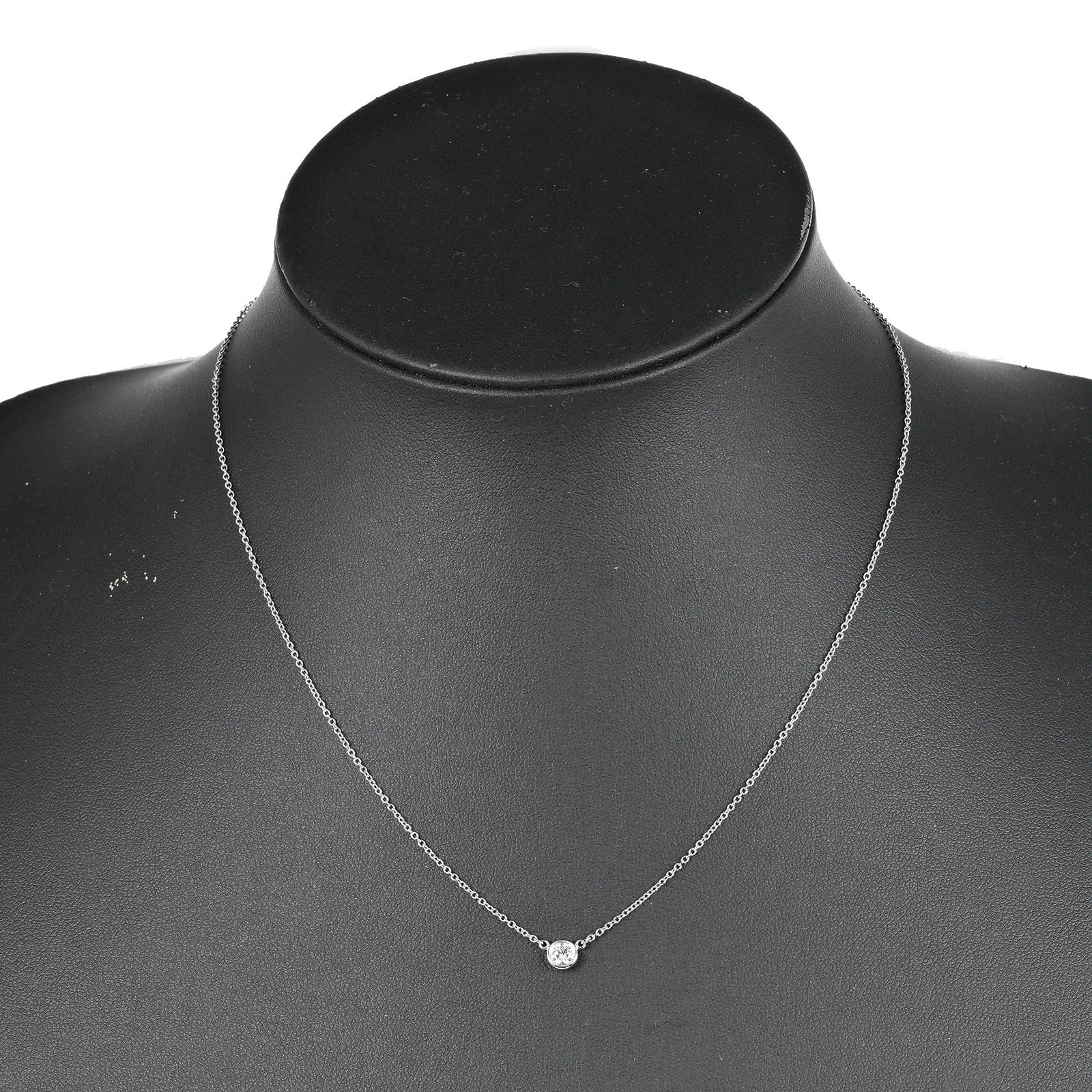 Tiffany & Co. Elsa Peretti Diamonds By The Yard Platinum with Diamond, SILVER, PLATINUM, Necklace