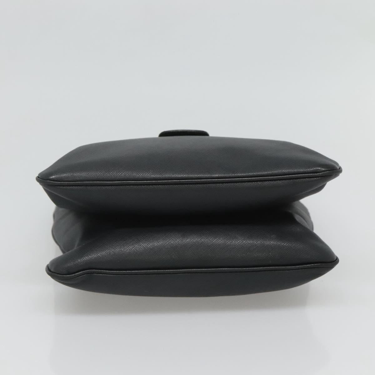 Salvatore Ferragamo Gancini handbag Leather, BLACK, LEATHER, Handbag