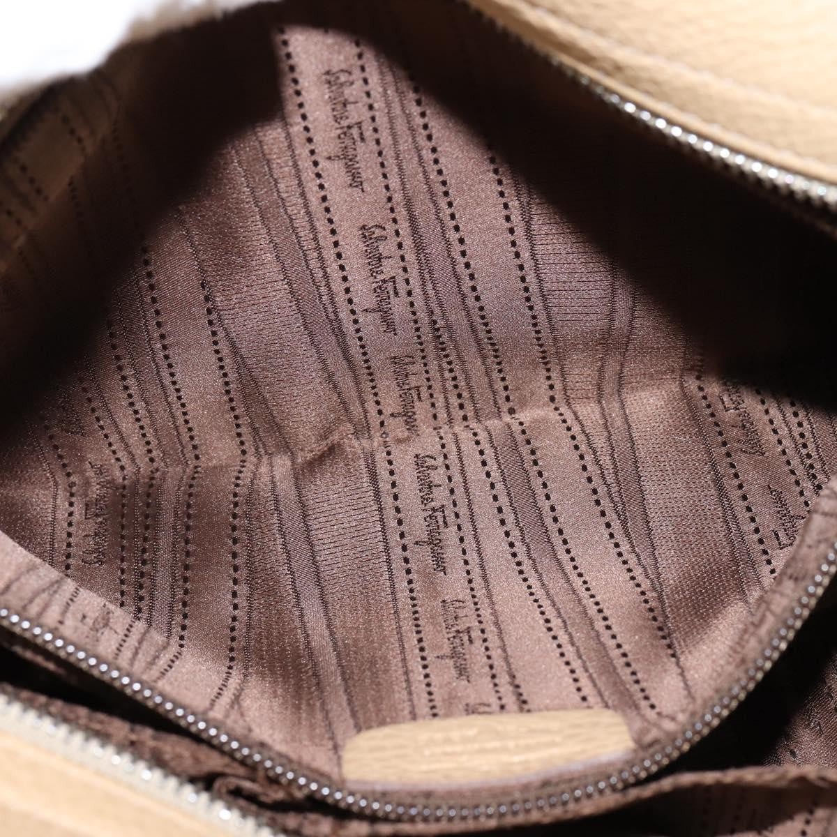 Salvatore Ferragamo Sofia Satchel Grainy Leather, BEIGE, LEATHER, Handbag