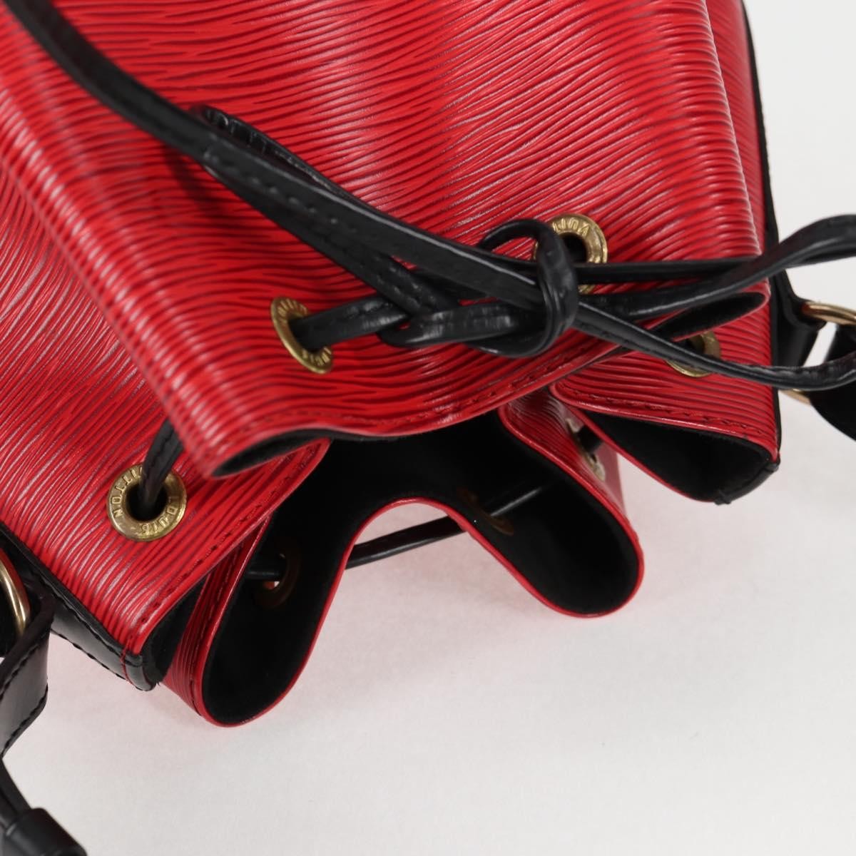 Louis Vuitton Bicolor Petit Noe Handbag Epi Leather, RED, LEATHER, Shoulder bag
