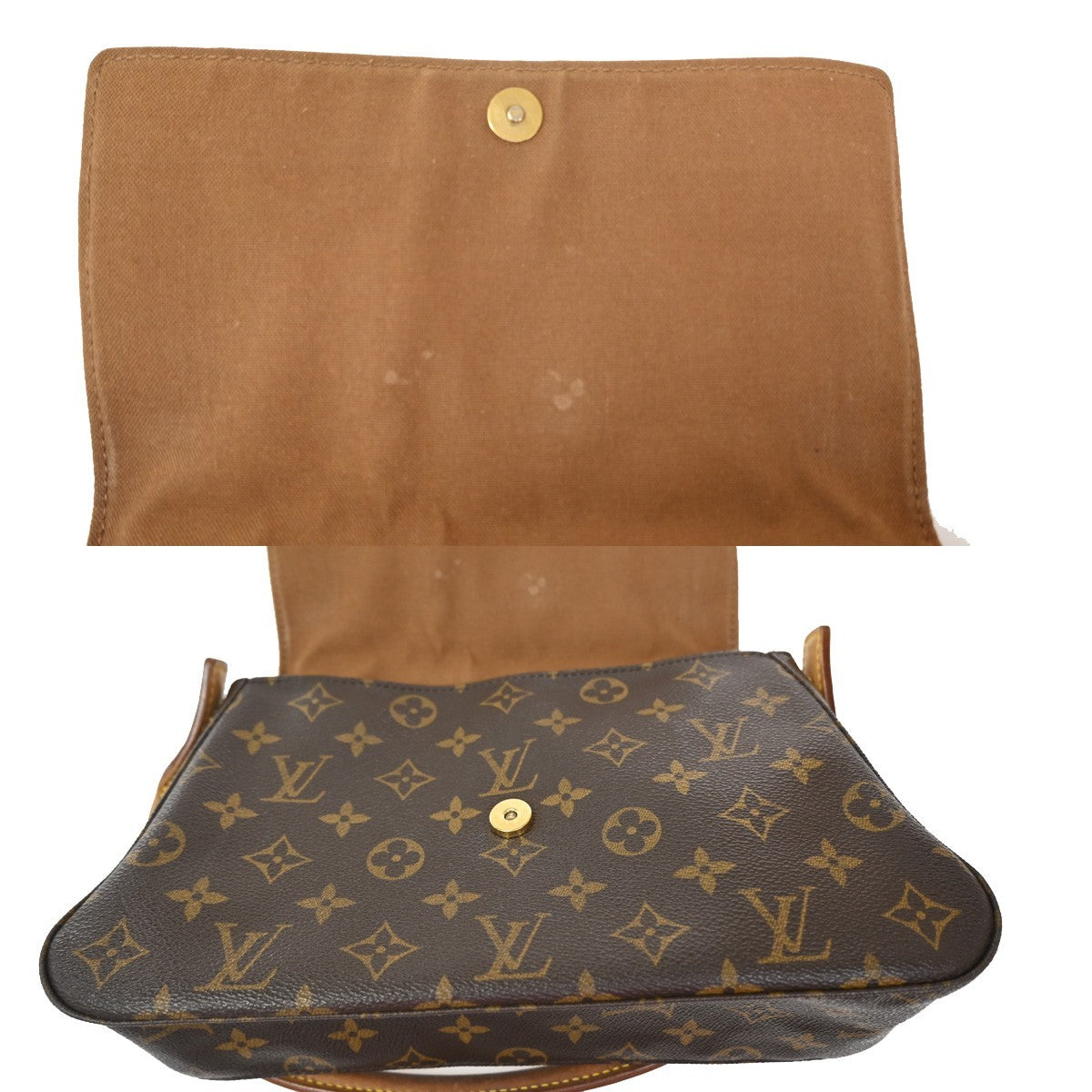 Louis Vuitton Looping Handbag Monogram Canvas, BROWN, CANVAS, Shoulder bag