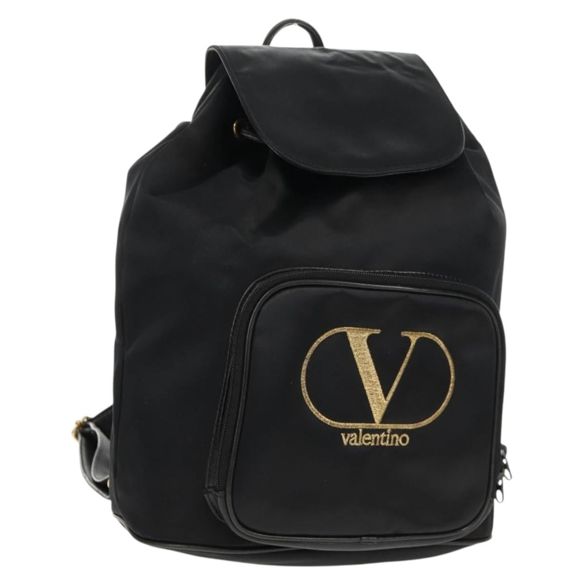 Valentino Garavani Backpack Nylon, Black, Nylon, Backpack