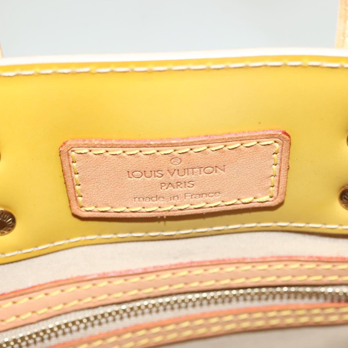 Louis Vuitton Reade Handbag Monogram Vernis, Yellow, Patent Leather, Handbag