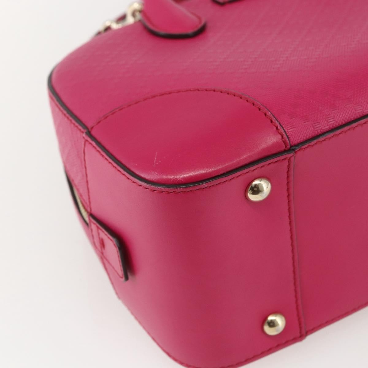 Gucci Bright Top Handle Bag Diamante Leather, PINK, LEATHER, Handbag