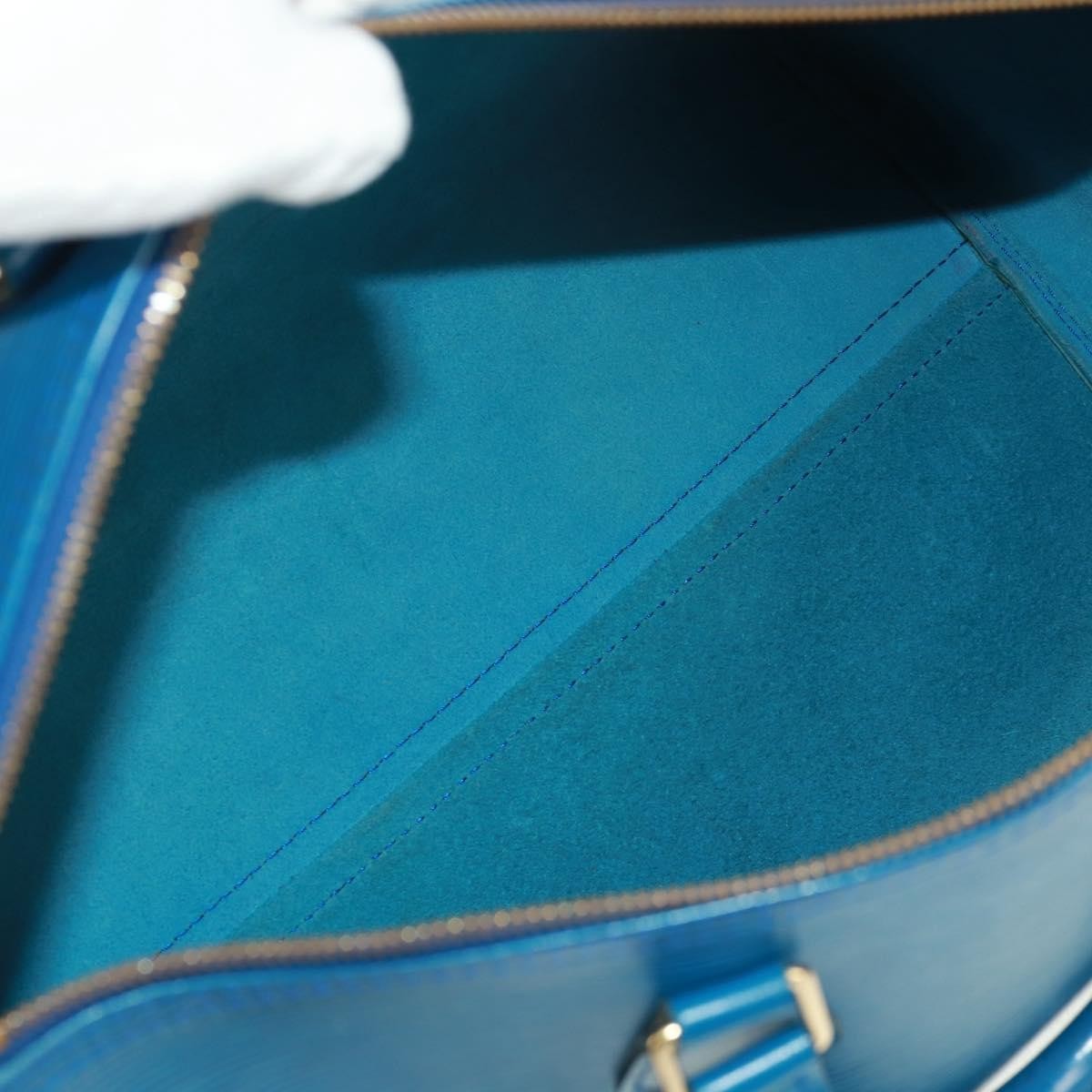 Louis Vuitton Speedy Handbag Epi Leather, BLUE, LEATHER, Handbag