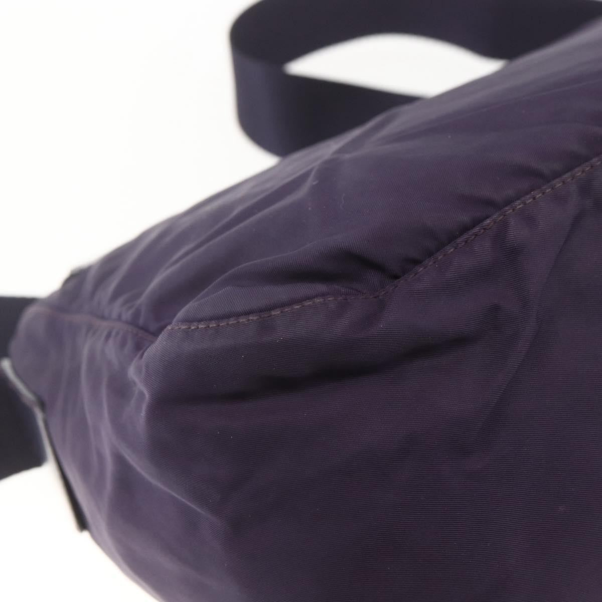 Prada Double Buckle Flap Messenger Bag Tessuto, PURPLE, NYLON, Shoulder bag