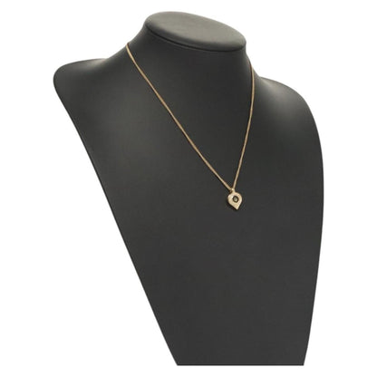 Christian Dior Logo Heart Pendant Necklace Metal, GOLD, METAL, Necklace