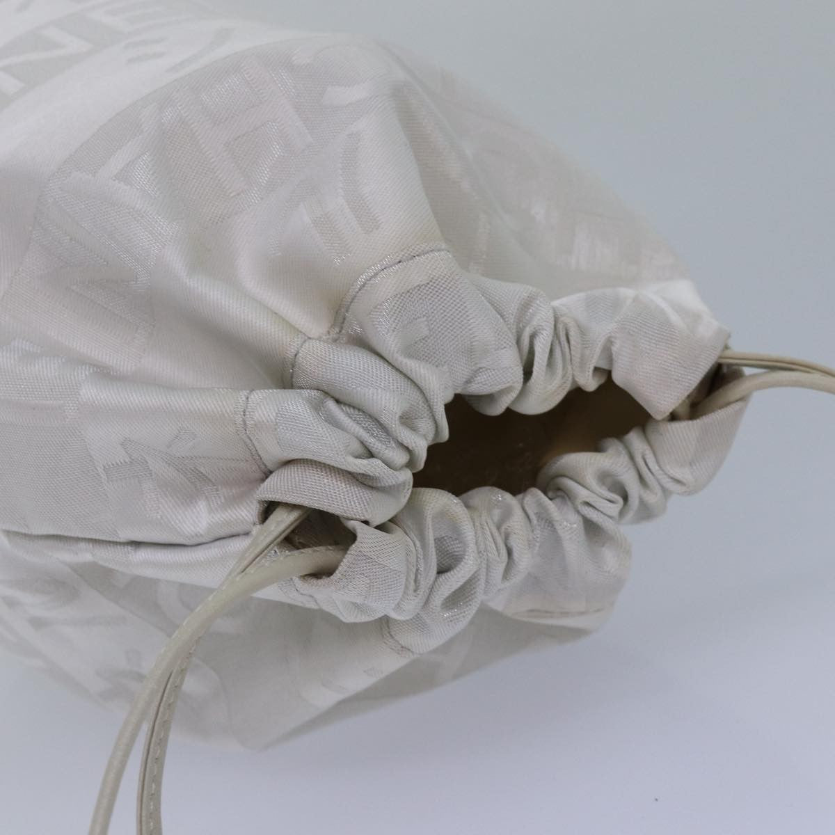 Chanel Vintage 2-Pouch Camera Bag Quilted Lambskin, WHITE, CANVAS, Crossbody bag