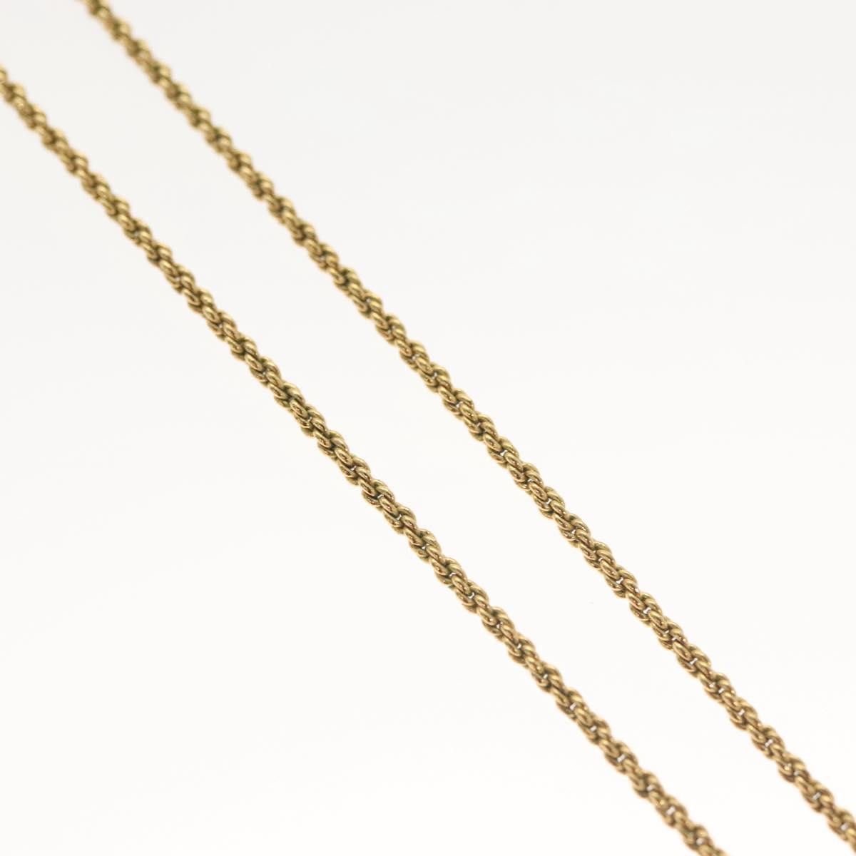 Christian Dior CD Pendant Necklace Metal and Crystals, GOLD, METAL, Necklace