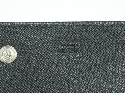 Prada Continental Wallet Tessuto, Black, Nylon, Wallet