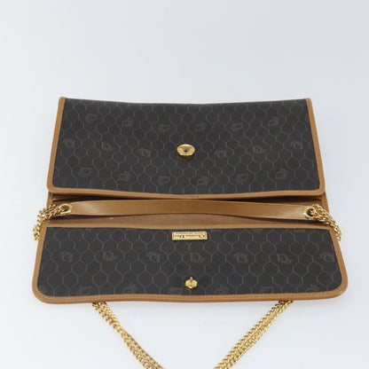 Christian Dior Vintage Honeycomb chain Canvas, BLACK, CANVAS, Shoulder bag