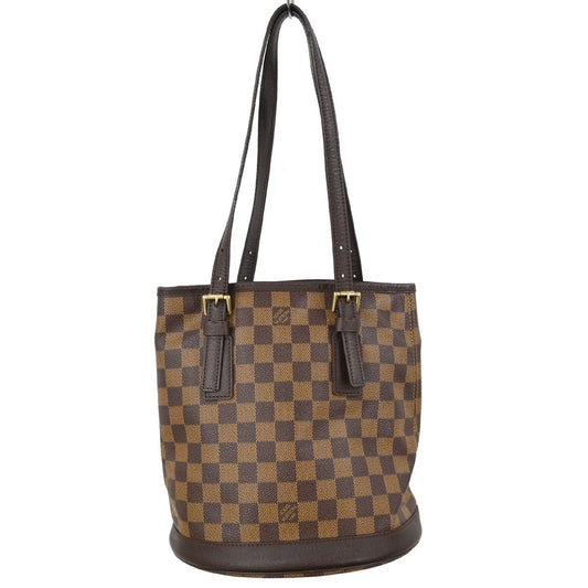Louis Vuitton Marais Bucket Bag Damier, Brown, Canvas, Tote Bag