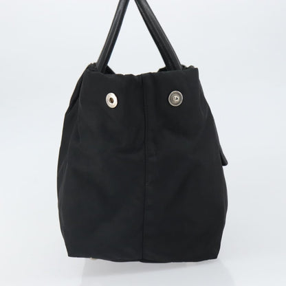 Prada Bow Tote Tessuto with Leather, Black, Nylon, Tote Bag