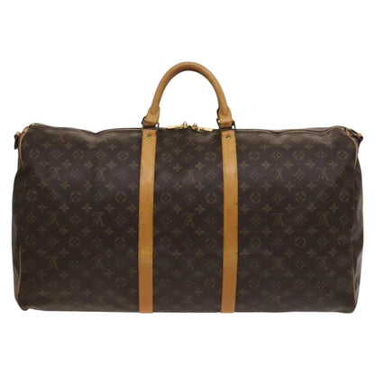 Louis Vuitton Keepall Bandouliere Bag Monogram Canvas, BROWN, CANVAS, Travel bag