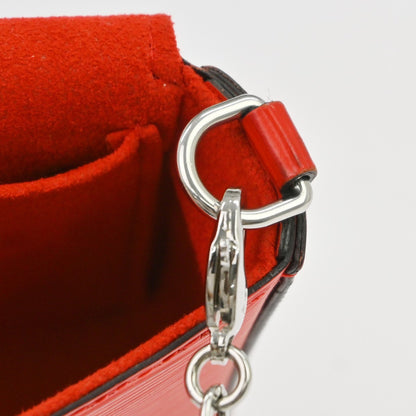 Louis Vuitton Felicie Pochette Epi Leather, Red, Leather, Clutch