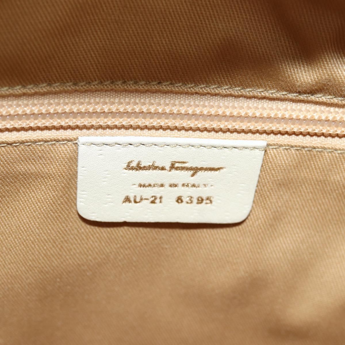 Salvatore Ferragamo Gancini Hobo Leather, BEIGE, LEATHER, Handbag
