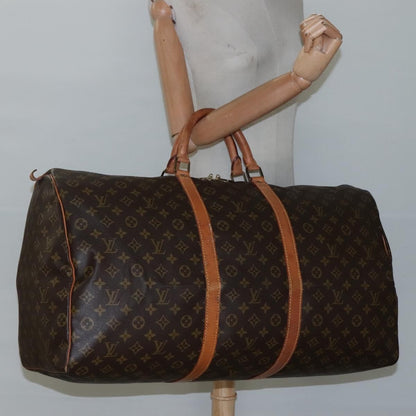 Louis Vuitton Keepall Bag Monogram Canvas, BROWN, CANVAS, Travel bag